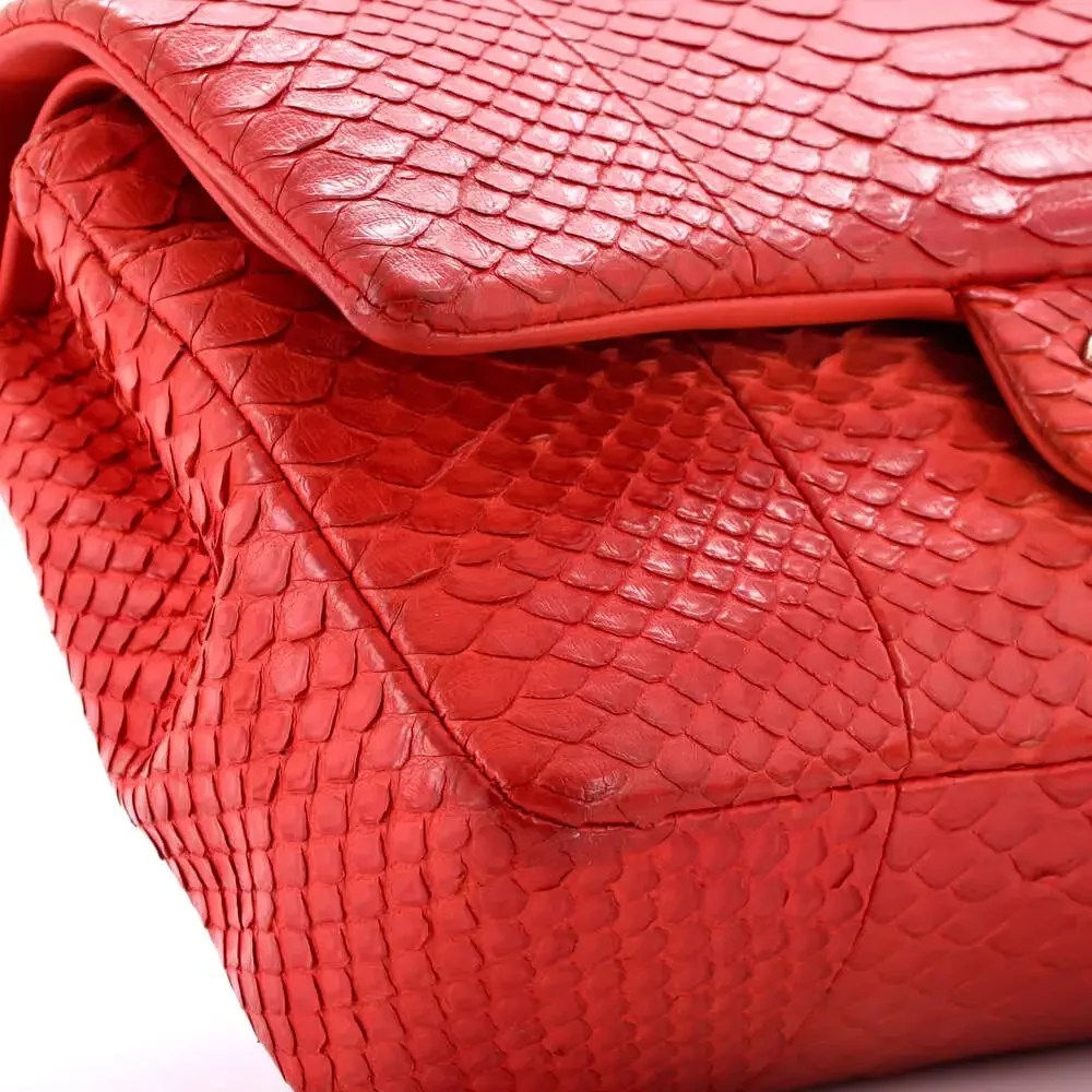 Chanel Classic Double Flap Bag Python #242391C48B - Picture 6 of 8